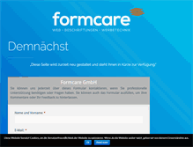 Tablet Screenshot of formcare.ch
